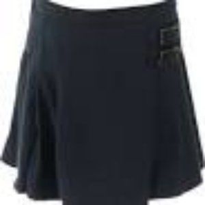 NWT LANDS' END UNIFORM GIRL'S AT THE KNEE BUCKLE SKIRT CLASSIC NAVY 14, 16